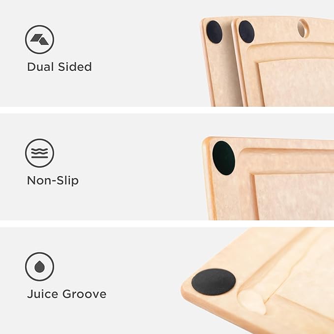 Epicurean All-in-One 19.5" × 14.5" Cutting Board in Natural