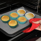 Silicone Cupcake Liners 34 Pack Baking Cups Muffin Liners Nostick Cake Molds Bento Lunch Box Dividers