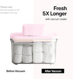 VAKUEN Premium Airtight Food Storage Containers ROSE 2.0L(2.11qt) 2P/SET, Patented Double Silicone Lining, 100% Leak Proof, BPA-FREE