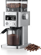 MOKKOM Coffee Grinder, Anti-static Conical Burr Coffee Bean Grinder, Adjustable Electric Burr Mill with 31 Precise Settings for Espresso/Drip/Pour Over/Cold Brew/French Press Coffee Maker