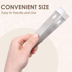 2 Pack Small Metal Tongs, 6 Inch Stainless Steel Restaurant Grade Serving Tongs with Teeth for Serving Food Salad Sugar Coffee Ice