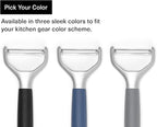 Misen Stainless Steel Vegetable Peeler - Dishwasher Safe Y Peeler - Easy to Use with Potatoes, Cabbage, Carrots, and More - Progessional Grade Kitchen Tool - Blue