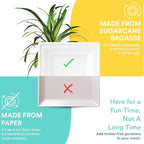 ECO SOUL Compostable Paper Plates 6 Inch (1000 Count) Heavy Duty Disposable Dessert Plates, Eco-Friendly Sugarcane Bagasse Small Plates For Appetizer- White