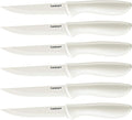 Cuisinart C55-6PCSW Advantage Color Collection 6-Piece Ceramic Coated Steak Knife Set, White