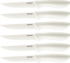Cuisinart C55-6PCSW Advantage Color Collection 6-Piece Ceramic Coated Steak Knife Set, White