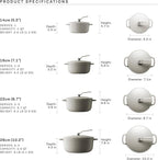Vermicular Oven Pot 2.0 | Lightweight Enameled Cast Iron Pot | 14cm (1 Qt) | Non-Toxic | Induction-compatible | Dutch Oven | Made in Japan | Matte Chamomile Yellow