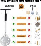Pizza Turning Peel 8 Inch Round Anodized Aluminum Perforated Pizza Peel Turner With Metal Handle Pizza Paddle Spinner For Outdoor Pizza Oven Accessories