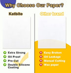 Cuffie in-Ea katbite in-Ear Earbuds Pack of 500 Parchment Paper, 40.6 x 61 cm Baking Paper, Durable and Non-Stick Parchment Paper, Pre-Cut Parchment Paper