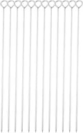 12 Inch Barbecue Skewers, Stainless Steel BBQ Skewers, Shish Kebab Kabob Skewers 12Pcs