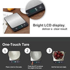Food Scale,Digital Kitchen Scale,Weight in Grams and Ounces for Baking, Cooking, and Meal Prep,6 Units with Tare Function,LCD Display,11lb,Scale for Food