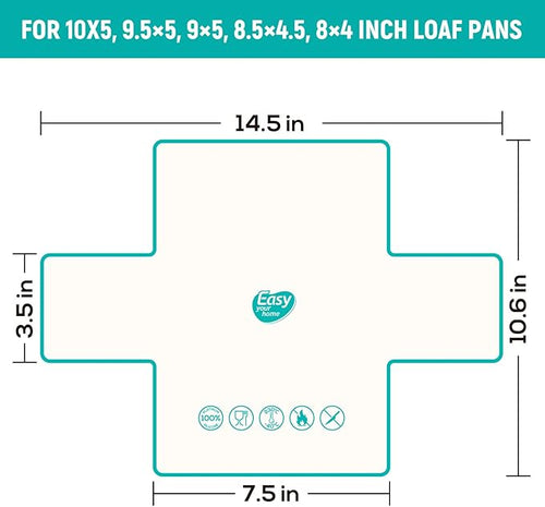 2PCS Silicone Reusable Loaf Pan Liner for Bread Baking, Non-Stick Silicone Bread Sling for Easy Sourdough Transfer, Fits Most 9x5" 9.5x5" Loaf Pans, Baking Accessories, Easy Release & Cleaning
