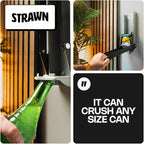 Can Crushers - Wall Mounted Aluminum Can Smasher - Ideal for Garbage Can and Recycling Bin - Outdoor Bar Accessories Must-Have - Home Improvement Essential - Efficient Can Crusher by Strawn (Gray)