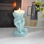 4 Inch Skull Rose Candle Resin Mold - Resin Casting Silicone Molds for Home Decor & Candle Making Wave Spiral Mold