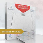 INEVIFIT Bathroom Scale, Highly Accurate Digital Bathroom Body Scale, Measures Weight up to 400 lbs. Includes Batteries