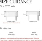 ISAENNE Designer Linen Floral Small Square Tablecloth,Pale Yellow Farmhouse Indoor Table Cloth,Durable Decor Tablecloths for Dining Kitchen Thanksgiving Christmas,55"*55"-Chamonix A
