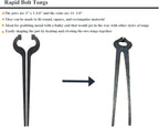 Rapid Tongs Bundle Set 6 Type of Tong Bundles Set DIY Rapid Tongs Comes with Rivet for Beginner Futher Smithing