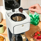 Beautiful 12-Cup Programmable Coffee Maker by Drew Barrymore, Touch-Activated Display, Auto Brew 24hr Timer, Regular/Gourmet/Bold Strength Options, Keep Warm & Auto Clean – Matte Finish (White Icing)