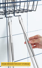 JETKONG 2 Pieces Extra-Long Tweezer Tongs 12-Inch Stainless Steel Tweezers Chef Tweezers