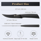 Steak Knives Set of 6, 4.7 Inch Dishwasher Safe Non-Serrated Table Knives, Ultra Sharp for Precise Cutting, Non-Stick Blade & Rust Proof, Easy to Maintain Ideal for Home Restaurant Party