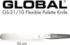 Global 10 inch Straight Spatula, Stainless Steel, GS-21/10