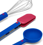 Great Jones Tool Family – 3-Piece Large Kitchen Utensil Set (Whisk, Tongs, Spoon) | BPA & BPS-Free, Heat-Resistant Cookware | Ergonomic Design & Dishwasher-Safe (Blueberry)