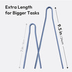 carrotez Silicone Tongs for Cooking, Anti-Slip,Non-Scratch Kitchen Tongs 9.5 inch Silicone Tongs 1Pack - Blue