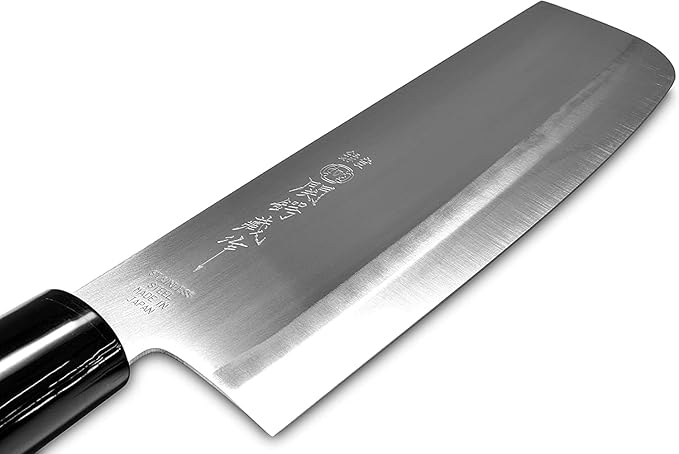 JapanBargain, Nakiri Knife 6-5/8", High Carbon Steel Vegetable Cleaver, Razor Sharp Japanese Chef Knife for Meat and Veggies, Rust-Resistant Molybdenum Blade, Wooden Handle, Made in Japan
