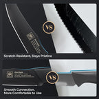 Steak Knives Set of 6, 4.7 Inch Dishwasher Safe Non-Serrated Table Knives, Ultra Sharp for Precise Cutting, Non-Stick Blade & Rust Proof, Easy to Maintain Ideal for Home Restaurant Party