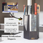 360KB MAX ™ - magnetic rotating knife block - w/top slots, capaciy for 20+ knives - largest in the 360 Knife Block ® family. (Honey Bamboo)