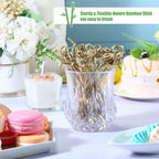 Nuogo 1000 Pcs Bamboo Cocktail Picks 4.13 Inch Bamboo Skewers Fruit Toothpicks for Appetizers Drink Garnish Sticks Handmade Food Pick with Looped Knot for Party Bar Snacks Sandwiches Drinks