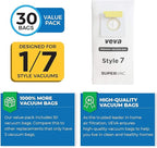 30 Pack Style 7 Vacuum Bags for Bissell Upright Vacuum Cleaner, Premium SuperVac Vacuum Bags Part # 32120