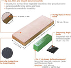SHARPAL 204N Leather Strop (Genuine Cowhide) 8" x 3" Kit with 2 Oz. Polishing Compound & Angle Guide, Knife Stropping Block for Sharpening & Honing Knives, Straight Razor, Woodcarving Chisels