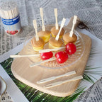 [2 Packs of 110 PCS] 3.5 inch Appetizer Picks, Prong Mini Fork for Appetizers, Cocktail Forks Appetizer Forks, Bamboo toothpicks for Appetizer, Wooden Food Picks for Fruit, Charcuterie Accessories.