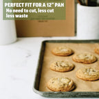 Zenlogy Parchment Paper Sheets 12x16 (200 sheets) for Baking - Unbleached Chlorine-free High Heat Non-Stick Pre-Cut Parchment Paper for Half Sheet Pans