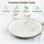 300 Count Extra Heavy Duty Clear Plastic Forks Disposable, BPA-Free, Heat Resistant, Solid and Durable Disposable Forks Bulk, Premium Plastic Forks heavy duty for Party Supply