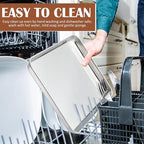 meekoo 24 Pcs Baking Sheet Pan Cookie Sheet Set for Oven Stainless Steel Trays Nonstick Small Serving Tray Cake Toaster Metal Food Trays, Oven and Dishwasher Safe(12 x 9.5 x 1 Inch)