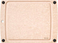 Epicurean All-In-One Cutting Board with Non-Slip Feet and Juice Groove, 17.5" × 13", Natural/Black
