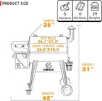 Z GRILLS Upgrade 8 in 1 Wood Pellet Grill & Smoker for Outdoor Cooking, BBQ Grill with PID 2.1 Controller, LCD Screen, 697 sq, Meat Probes, Rain Cover