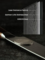 Astercook Chef Knife, 8 Inch Professional Kitchen Chef Knife, German High Carbon Stainless Steel Ultra Sharp Knife, Chefs Knives with Ergonomic Handle and Gift Box