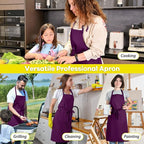ROTANET Extra Large Apron for Men Adjustable Bib Aprons with 2 Pockets Cooking Kitchen Women Chef Water & Oil Resistant