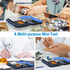 (Upgradaed) Digital Mini Scale, 200g /0.01g Pocket Scale, 50g Calibration Weight, Electronic Smart Scale, 6 Units, LCD Backlit Display, Tare, Auto Off, Stainless Steel (Battery Included)