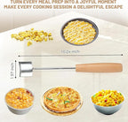 Wooden Handle Corn Peeler - Cob Corn Stripper Kernel Remover, Durable Kitchen Tool for Corn on The Cob, Eco-Friendly Wood Grip for Home & Outdoor Use