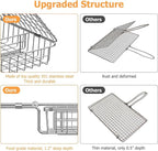 ORDORA Grill Basket, Fish Grill Basket, Rustproof Stainless Steel BBQ Grilling Basket for Meat,Steak etc, Grill Accessories,Grilling Gifts for Men Dad