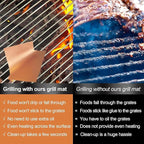 UBeesize 7 Pack Copper Grill Mats for Outdoor Grill, Heavy Duty BBQ Grilling Matt & Oven Liners, Resuable, Easy to Clean, Works on Gas Charcoal Electric Grill, Smoker, Oven -15.75 x 13 Inch
