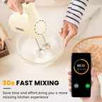 Lord Eagle 5-Speed Hand Mixer Electric Heldhand, 300W Compact Mixer for Baking, Egg Beater, Blending or Cooking, Portable & Lightweight, 5 Accessories, Cream