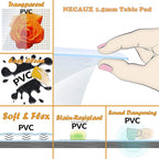 NECAUX Custom 16 x 55 Inch Clear Desk Cover Protector, 1.5mm Thick Plastic Heavy Duty Table Pad Mat for Office Computer Writing, Sofa Table, Media Stand, Coffee Table