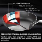 MsMk 7 inch Small Frying Pan, Carbonize also Nonstick Omelette Pan, PFOA Free Non-Toxic, Scratch-resistant, Induction Egg skillet, for Induction, Ceramic and Gas Cooktops