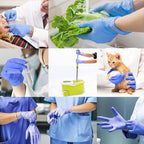 Nitrile Food Safe Disposable Medical Gloves Latex Free Powder Free for Food Prep Cooking Cleaning Exam 3mil