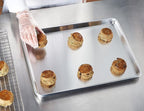 CURTA 6 Pack Aluminum Sheet Pan, NSF Listed Half Size 18 x 13 inch Commercial Bakery Cake Bun Pan, Baking Tray