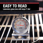 CDN Oven Thermometer ProAccurate®, Easy-to-Read 2"" Dial, Stainless Steel Housing, Temperature Zones, Stand or Hang, Monitor Oven Temperatures, NSF Certified - DOT2